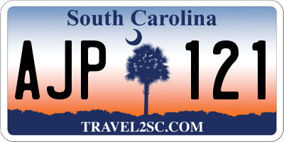 SC license plate AJP121