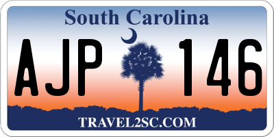 SC license plate AJP146