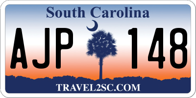 SC license plate AJP148