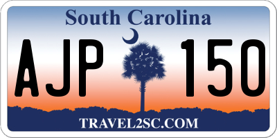 SC license plate AJP150