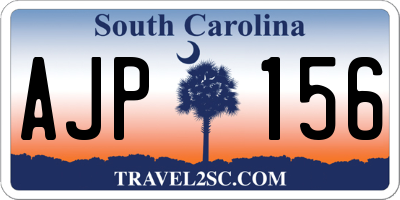 SC license plate AJP156
