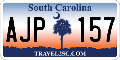 SC license plate AJP157