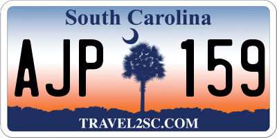 SC license plate AJP159