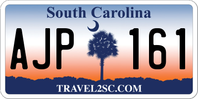 SC license plate AJP161