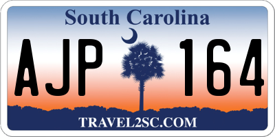 SC license plate AJP164