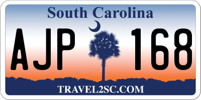 SC license plate AJP168