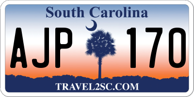 SC license plate AJP170