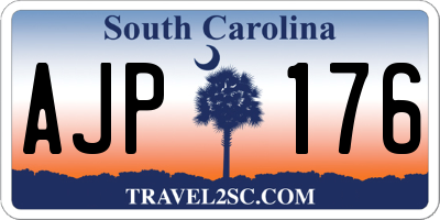 SC license plate AJP176