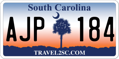 SC license plate AJP184