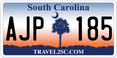 SC license plate AJP185