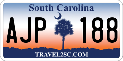 SC license plate AJP188
