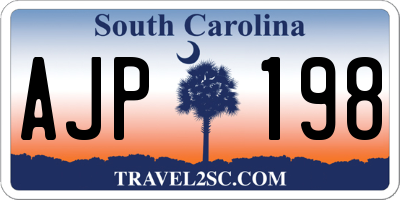 SC license plate AJP198