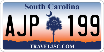 SC license plate AJP199