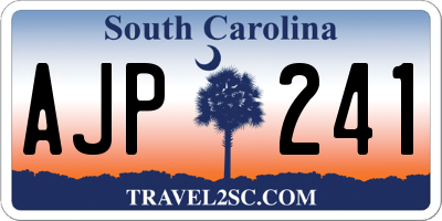 SC license plate AJP241