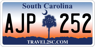 SC license plate AJP252
