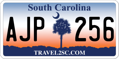 SC license plate AJP256