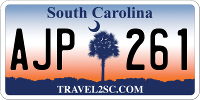 SC license plate AJP261