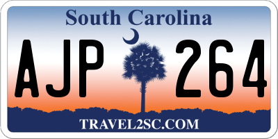 SC license plate AJP264