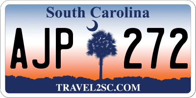SC license plate AJP272
