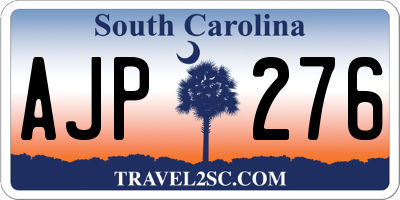 SC license plate AJP276