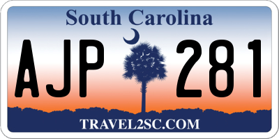 SC license plate AJP281