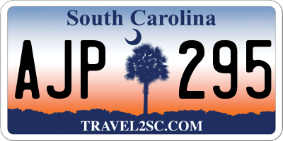 SC license plate AJP295
