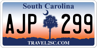 SC license plate AJP299