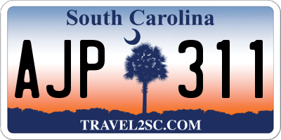 SC license plate AJP311