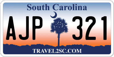 SC license plate AJP321