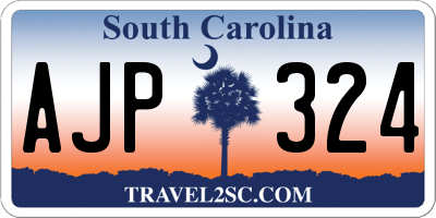 SC license plate AJP324