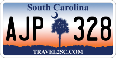 SC license plate AJP328