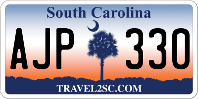 SC license plate AJP330