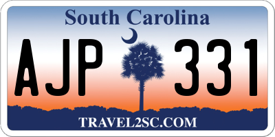 SC license plate AJP331