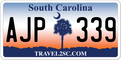 SC license plate AJP339