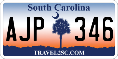 SC license plate AJP346