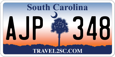 SC license plate AJP348