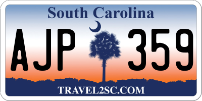 SC license plate AJP359
