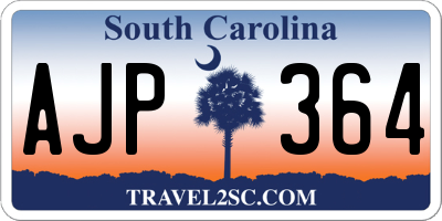 SC license plate AJP364
