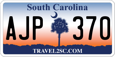 SC license plate AJP370