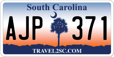 SC license plate AJP371