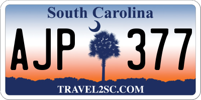 SC license plate AJP377