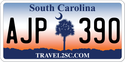 SC license plate AJP390