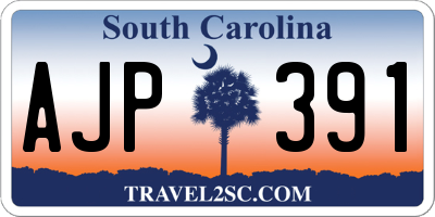 SC license plate AJP391