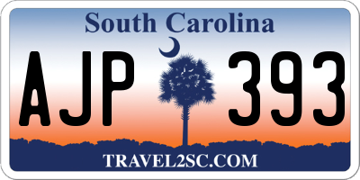 SC license plate AJP393