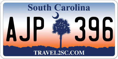 SC license plate AJP396