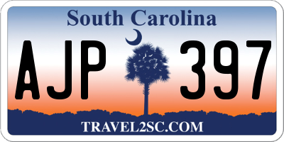 SC license plate AJP397