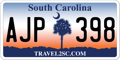 SC license plate AJP398