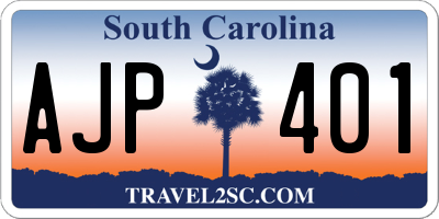 SC license plate AJP401
