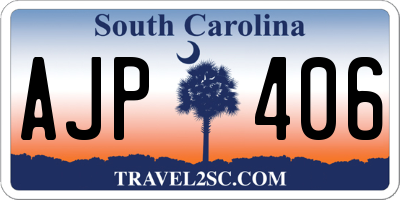 SC license plate AJP406