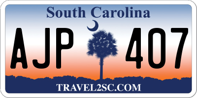 SC license plate AJP407